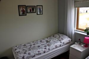 Postel nebo postele na pokoji v ubytování Skjólsteinar