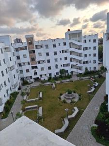 an aerial view of a building with a courtyard at Leona Homes in Mombasa