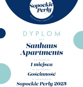 a catalogue of fonts for the symphony party at Sanhaus Apartments - ul HAFFNERA i okolice - 3-5 minut od plaży i deptaka in Sopot +67 photos