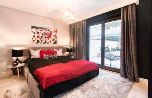 Posteľ alebo postele v izbe v ubytovaní Kings City - Skawińska Apartment