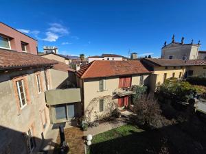 an overhead view of a group of buildings at Stile Libero in Orio al Serio