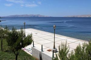 a view of a large body of water at Room Rosa in Senj