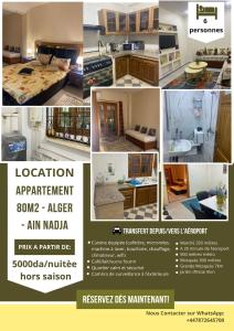 a collage of pictures of a room at Apartment Gilbert in Alger +16 photos