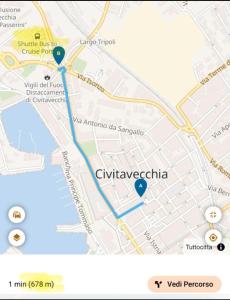 a screenshot of a google map of guatemala at Emy Suites in Civitavecchia