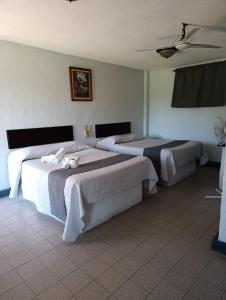 a bedroom with two beds in a room at Hotel SPA Villa San Agustin in Tecozautla +38 photos