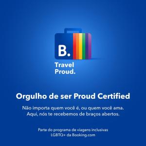 a logo for a travel product with a rainbow at Casinha do Pedro próximo ao ponto do trator - Casinha branca in Ilha de Boipeba +40 photos
