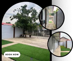 a collage of photos of a house with a yard at RobMar Haven in Sibulan