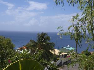 a view of the ocean from a resort at Ti Sucrier Jaune - Douceur caraïbe vue mer in Le Carbet