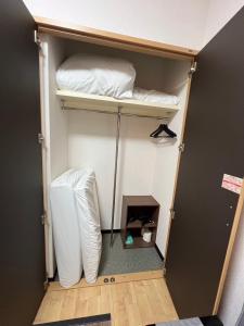 a small room with a bunk bed and a closet at メゾンド天神 in Fukuoka