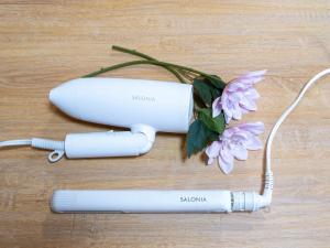 two white wii controllers sitting on a table with a flower at Guesthouse NAMAZU in Anan