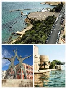 a collage of photos of a city and the ocean at Casa Vacanze ALeoFra in Taranto