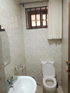 a bathroom with a toilet and a sink and a window at Same Harmony Hideaway in Zame +13 photos