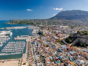 an aerial view of a city with a harbor at Apartment Caseta Blanqueta by Interhome in Denia