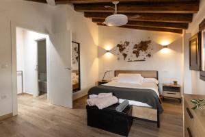 a bedroom with a large bed in a room at La casina de la alberca in La Alberca