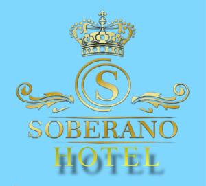 a logo for a hotel with a crown at Soberano hotel in Arapiraca