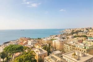 an aerial view of the city of naples and the ocean at Torre Dell'Amore, Genova, Seaview in Genoa