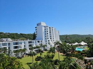 a view of the resort from the balcony at Breakers Resort Apartment 314 in Durban