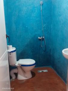 a bathroom with a toilet and a sink at Pergolas Tamakouchte in Ouarzazate