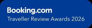 a blue screen with the words boatingcom traveler review awards at Karma Chic&Style Intera Villa in Korçë
