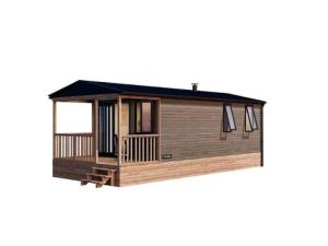a rendering of a tiny house with a porch at Mobile-Home Living in Gilsdorf