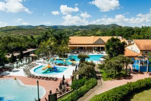 an aerial view of a resort with a pool at Hotel Monreale Resort in Poços de Caldas