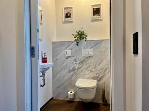 a bathroom with a toilet and a sink at Obermöschach 10B in Obermöschach +55 photos