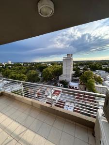 a balcony with a view of a city at Portal del Sol in Junín