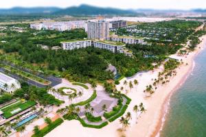an aerial view of the beach at the resort at Leono Coast Beach Hotel Phu Quoc in Phú Quốc
