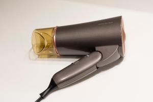 a black and gold bottle on a white surface at Hotel JAL City Nagoya Nishiki in Nagoya