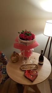 a table with a cake on top of a table at Немирівель in Nemirov