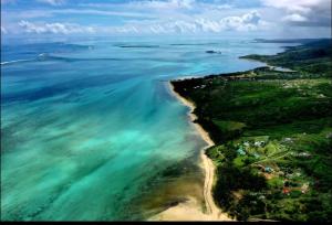 an aerial view of a beach and the ocean at Chez Sanny in Mt Bois Noir +12 photos