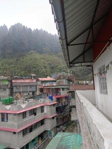 a view from the roof of a building at Pines pool homestay in Darjeeling