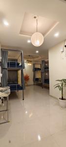 a room with two bunk beds and a potted plant at Suitcase Stories Delhi in New Delhi