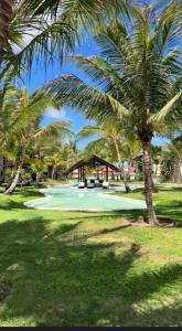 a resort with palm trees and a putting green at Casa Sol e mar Uruaú in Beberibe +11 photos