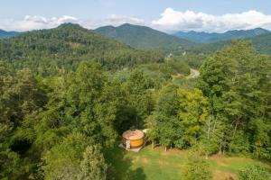 an aerial view of a building in the middle of trees at Summerset Ridge in Cullowhee +20 photos