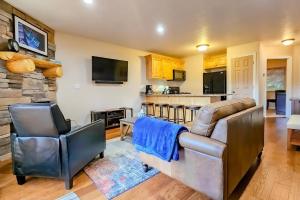 a living room with a couch and a bar at Rustic Ridge MH304 Near Powder Mtn Hot Tub in Eden