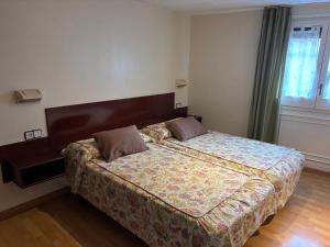 a bedroom with a large bed in a room at Hostal Ripollès in Ripoll