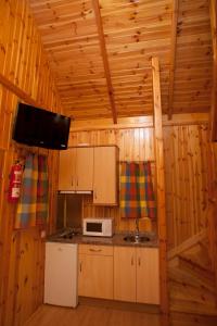 Kuchyň nebo kuchyňský kout v ubytování Bungalows y Mobil Homes Camping Regio