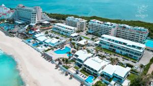 an aerial view of a resort on the beach at Divine Suite Cancun - BEACH CONDO - 6PX in Cancún