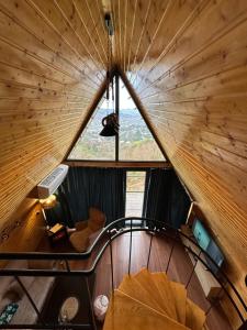 an overhead view of a room in a tree house at Silent Hill მშვიდი გორა in Batumi