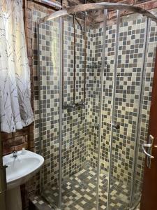 a bathroom with a shower and a sink at 5 Moepel in Potchefstroom +5 photos