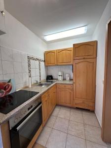 Ferienwohnung Ostblick tesisinde mutfak veya mini mutfak