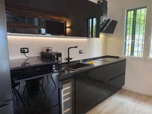 a kitchen with a sink and a counter top at Villa Goga in Ruta