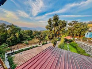 an aerial view of a roof of a house at Yatri Lakeview Villa in Pune