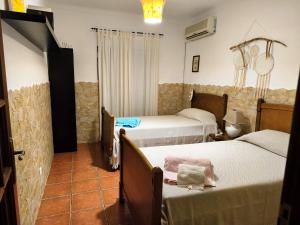a room with two beds in a room at Casa D Dinis by NaturAlegre in Alegrete