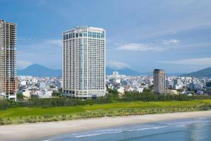 a view of a city with a beach and buildings at Four Points by Sheraton Danang in Danang