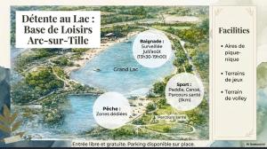 a map of the lake discolours are silt file at Arboréa, charmant loft in Mirebeau-sur-Bèze