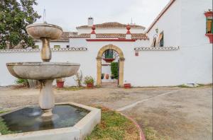 a fountain in the yard of a house at Cortijo el Vicario in Ronda