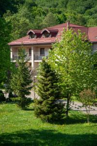 a large house with trees in front of it at Bogolvar Retreat Resort - Курорт для усамітнення "Богольвар" in Antalovtsi +178 photos