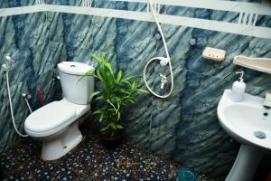 a bathroom with a toilet and a sink at The Dream Bay in Arugam Bay